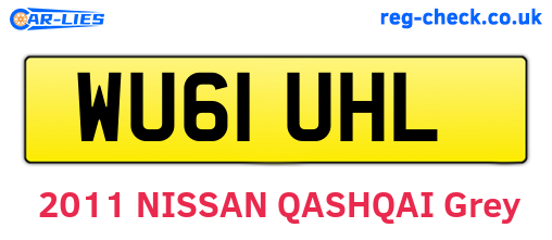 WU61UHL are the vehicle registration plates.