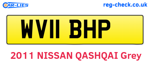 WV11BHP are the vehicle registration plates.