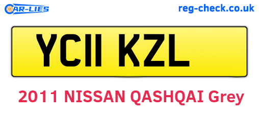 YC11KZL are the vehicle registration plates.