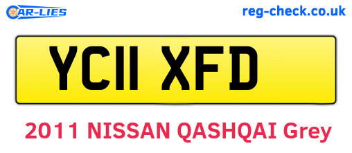 YC11XFD are the vehicle registration plates.