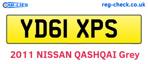 YD61XPS are the vehicle registration plates.