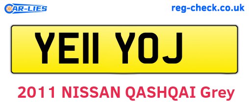 YE11YOJ are the vehicle registration plates.