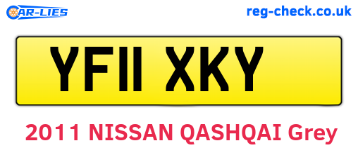 YF11XKY are the vehicle registration plates.