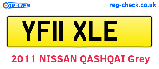 YF11XLE are the vehicle registration plates.