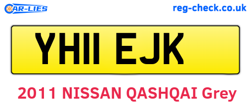 YH11EJK are the vehicle registration plates.