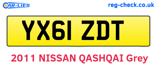 YX61ZDT are the vehicle registration plates.