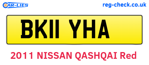 BK11YHA are the vehicle registration plates.