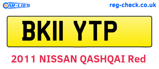 BK11YTP are the vehicle registration plates.