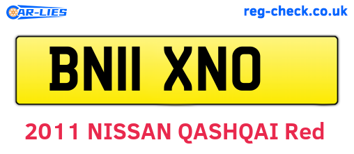 BN11XNO are the vehicle registration plates.