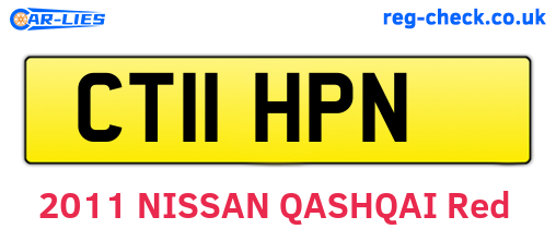 CT11HPN are the vehicle registration plates.