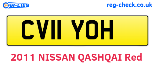 CV11YOH are the vehicle registration plates.