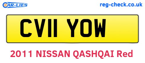 CV11YOW are the vehicle registration plates.