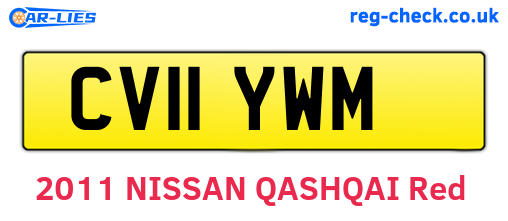 CV11YWM are the vehicle registration plates.