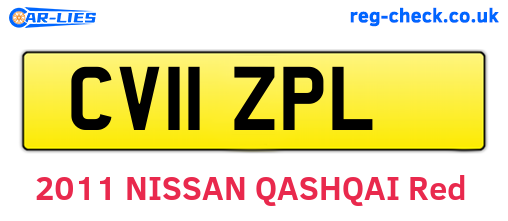 CV11ZPL are the vehicle registration plates.