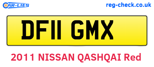 DF11GMX are the vehicle registration plates.