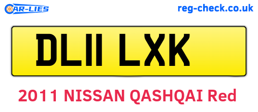 DL11LXK are the vehicle registration plates.