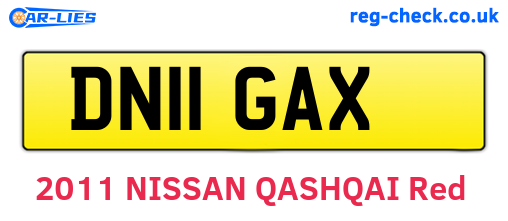 DN11GAX are the vehicle registration plates.