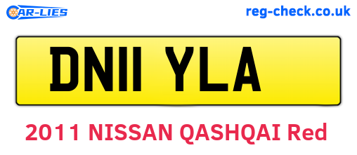 DN11YLA are the vehicle registration plates.