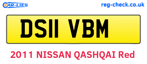 DS11VBM are the vehicle registration plates.