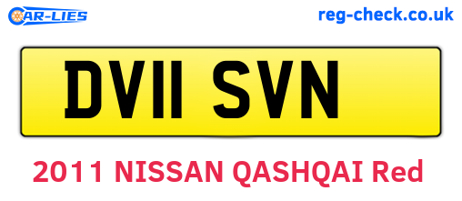 DV11SVN are the vehicle registration plates.