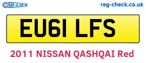 EU61LFS are the vehicle registration plates.