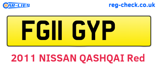 FG11GYP are the vehicle registration plates.