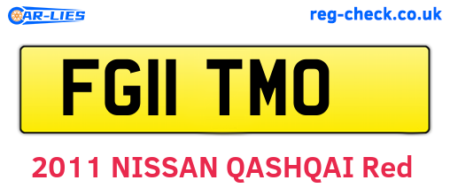 FG11TMO are the vehicle registration plates.