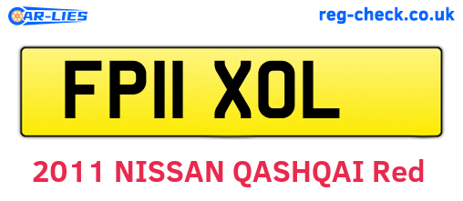FP11XOL are the vehicle registration plates.