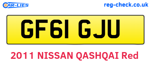 GF61GJU are the vehicle registration plates.