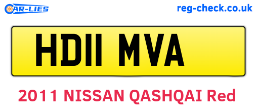 HD11MVA are the vehicle registration plates.