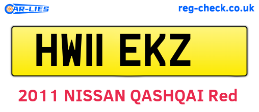 HW11EKZ are the vehicle registration plates.