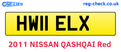 HW11ELX are the vehicle registration plates.