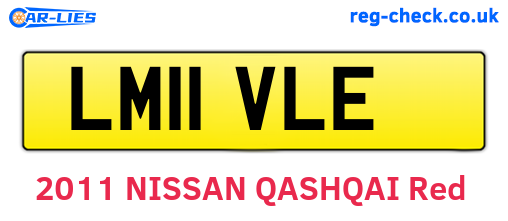 LM11VLE are the vehicle registration plates.