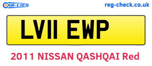 LV11EWP are the vehicle registration plates.