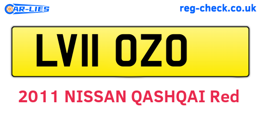 LV11OZO are the vehicle registration plates.