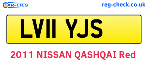 LV11YJS are the vehicle registration plates.