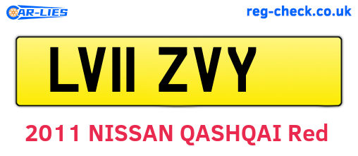 LV11ZVY are the vehicle registration plates.