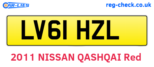 LV61HZL are the vehicle registration plates.