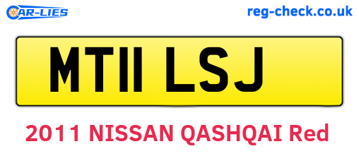 MT11LSJ are the vehicle registration plates.