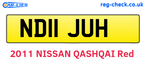 ND11JUH are the vehicle registration plates.