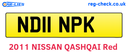ND11NPK are the vehicle registration plates.