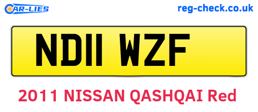 ND11WZF are the vehicle registration plates.