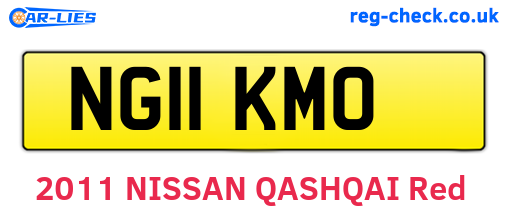 NG11KMO are the vehicle registration plates.