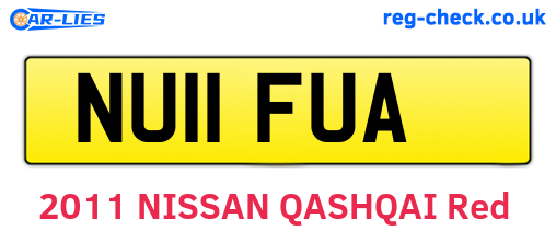 NU11FUA are the vehicle registration plates.