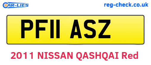 PF11ASZ are the vehicle registration plates.