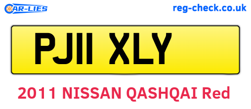 PJ11XLY are the vehicle registration plates.