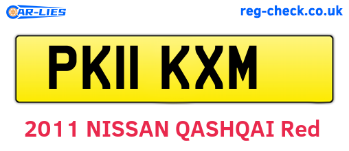 PK11KXM are the vehicle registration plates.