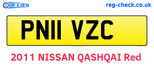 PN11VZC are the vehicle registration plates.