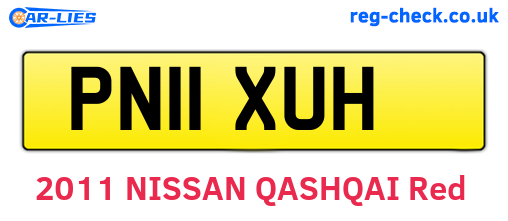 PN11XUH are the vehicle registration plates.