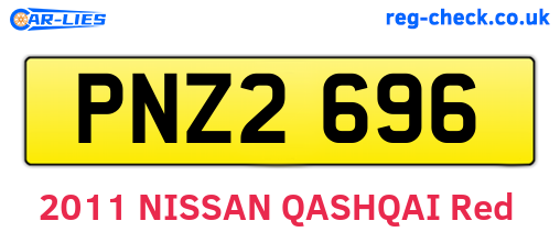 PNZ2696 are the vehicle registration plates.